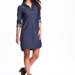 Old Navy Shirt Dress Dark Wash